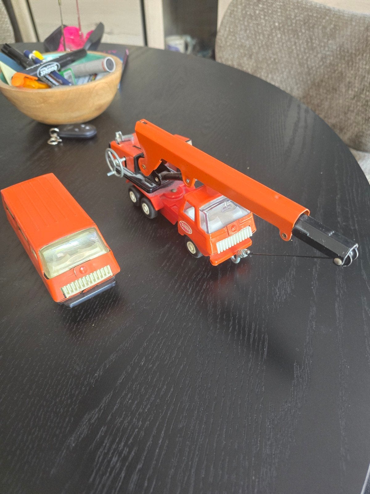 Vintage Tonka Kraanwagen en Bestelbus Speelgoed, Verzamelen, Ophalen of Verzenden, Gebruikt