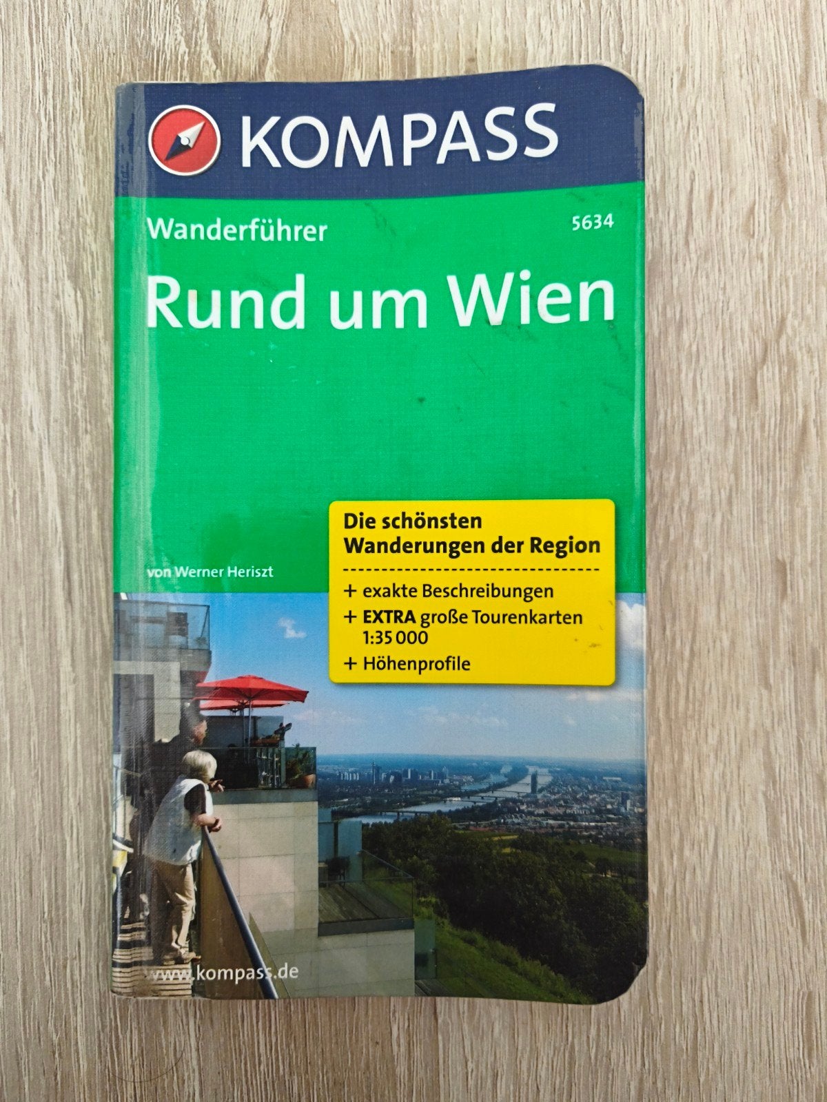 KOMPASS Wanderführer 5634 - Rund um Wien (Wandelgids), Ophalen of Verzenden, Gelezen, Landkaart