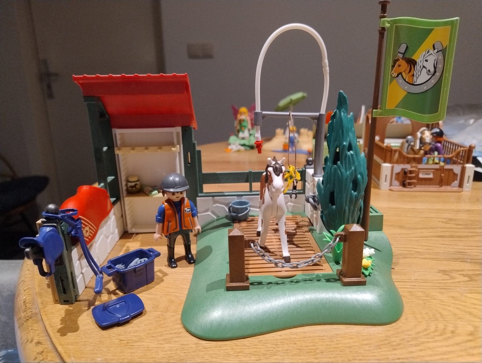 Playmobil Paardenwasplaats met ruiter en paard, Ophalen of Verzenden