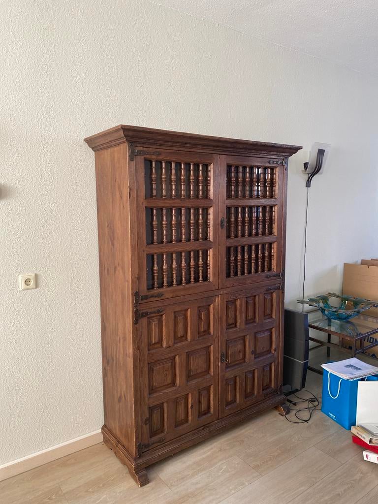 Houten kast met deuren en lades, Antiek en Kunst, Antiek | Meubels | Kasten, Ophalen