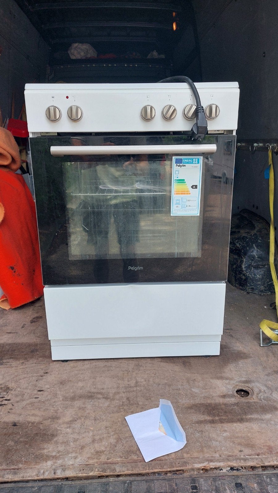 Pelgrim PF17160 Wit Inductie Kookplaat met Oven, Ophalen, Gebruikt, Hete lucht, 60 cm of meer