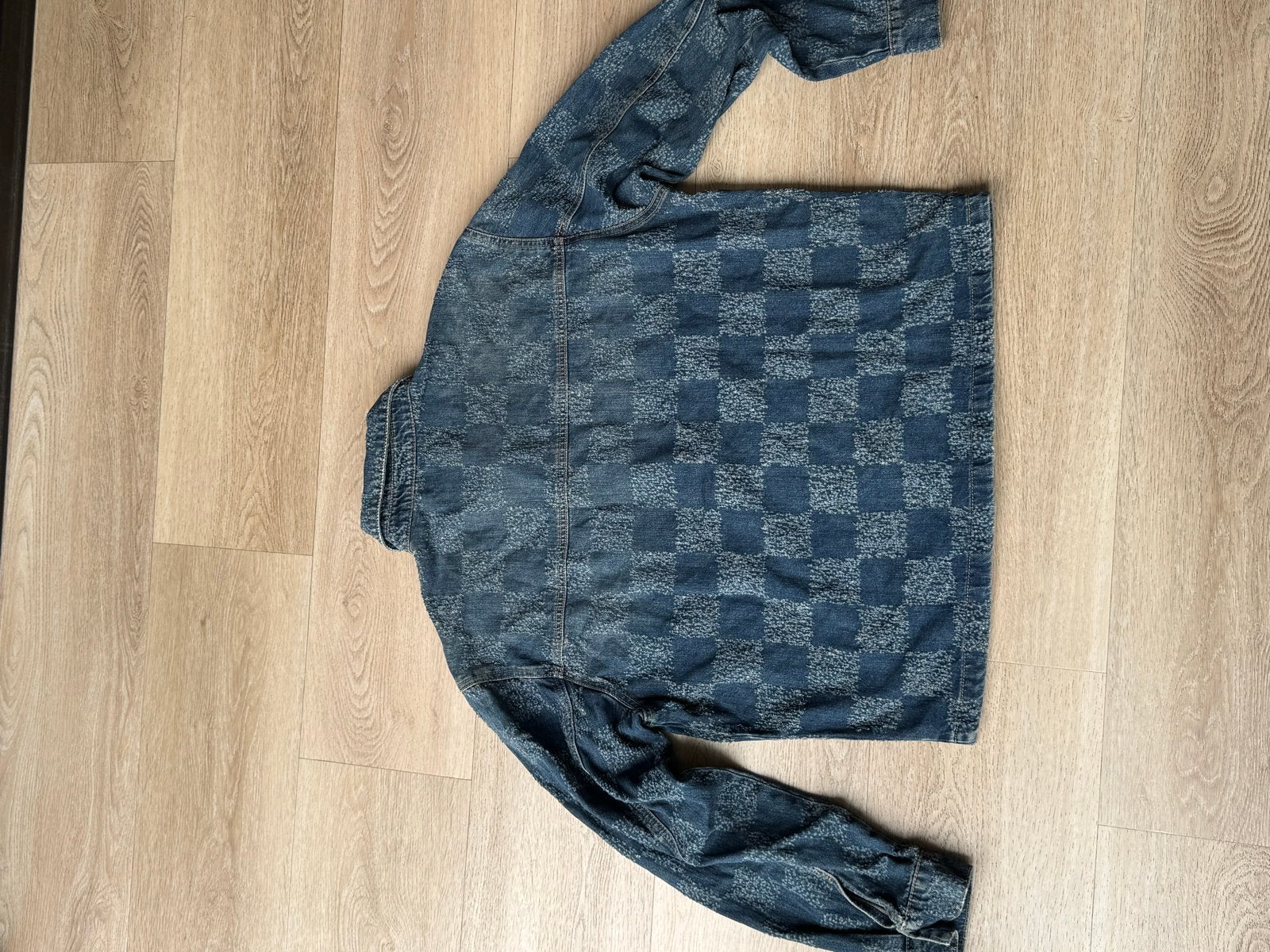 Stüssy Denim Overhemd met Geruit Patroon, Ophalen of Verzenden, Zo goed als nieuw, Maat 48/50 (M), Blauw