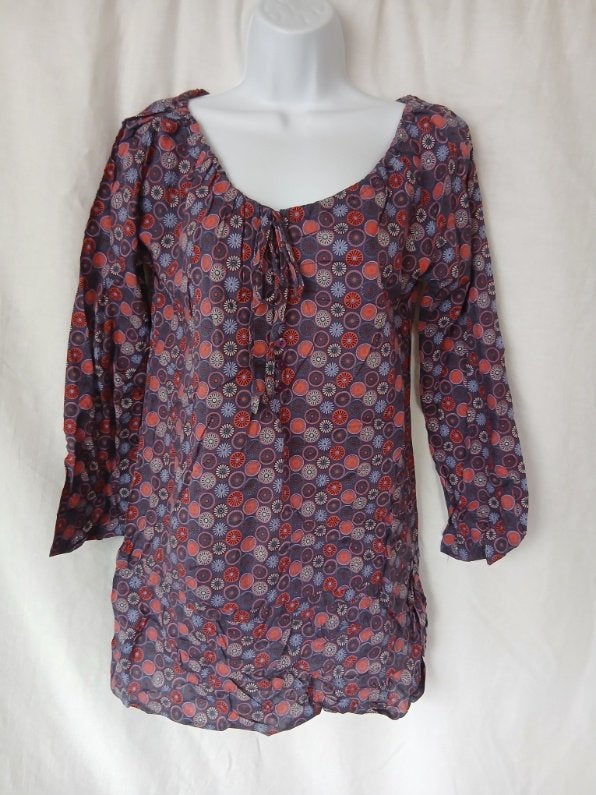 Apart lang katoenen damesshirt, jaren '70 stijl mt L, Kleding | Dames, ., Maat 42/44 (L), Ophalen of Verzenden, Zo goed als nieuw