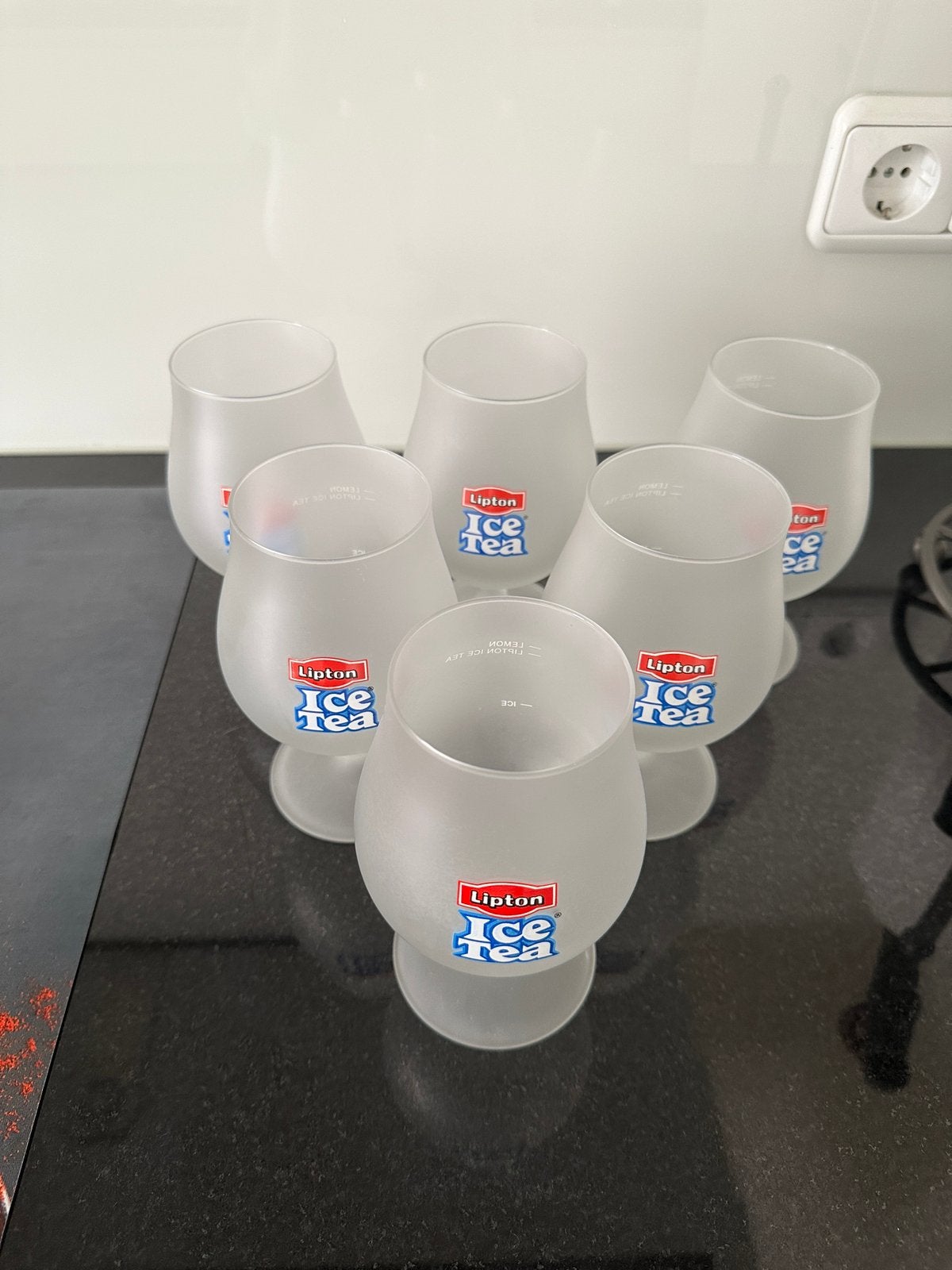 Lipton Ice Tea glazen, Ophalen of Verzenden, Zo goed als nieuw, Frisdrankglas