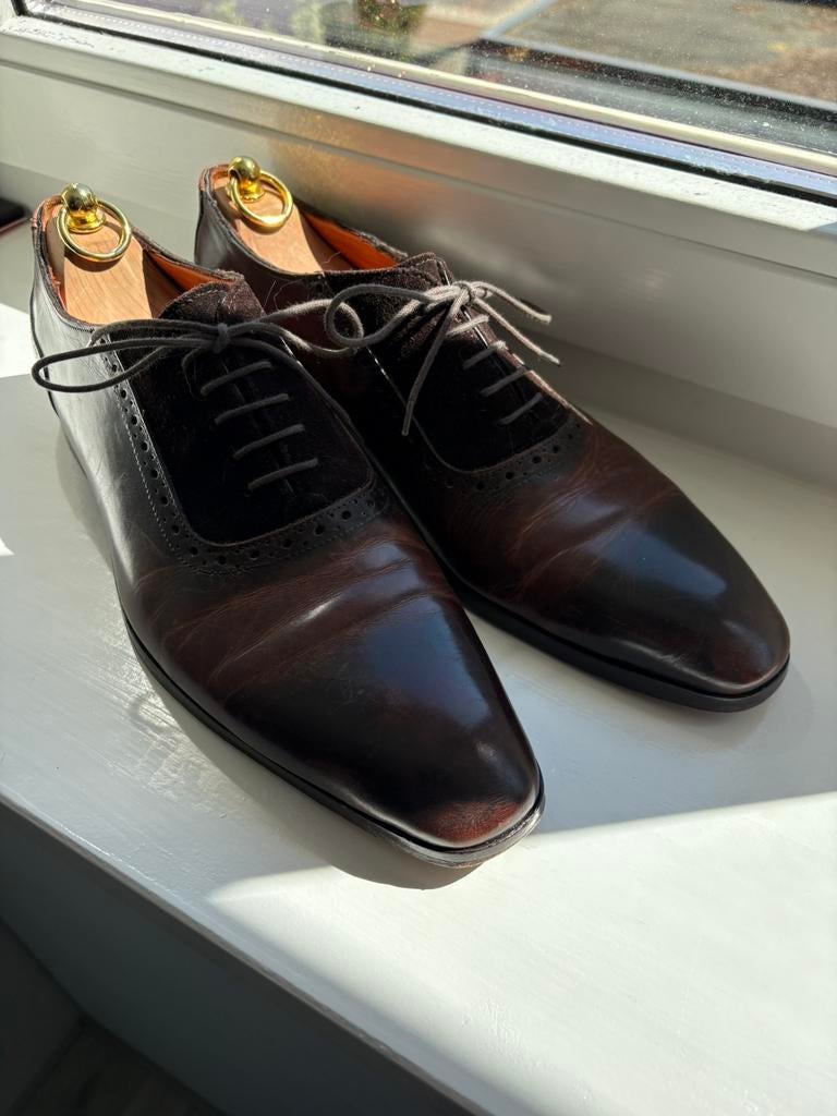 Reinhard Frans herenschoenen bruin leer maat 45, Ophalen of Verzenden, Zo goed als nieuw, Bruin