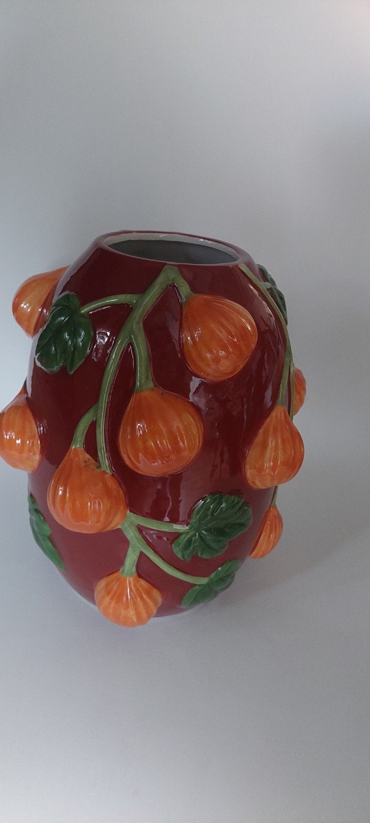 Pompom vaas met fruitdecoratie, Ophalen