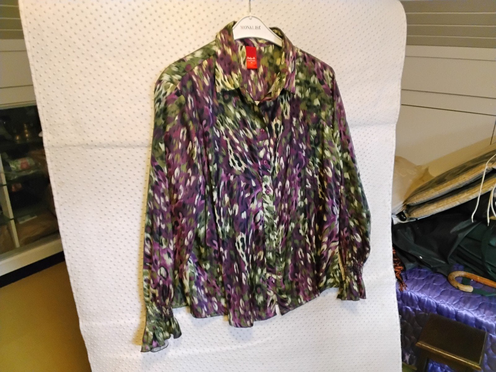 Blouse pantina groen/paars l/m, Ophalen of Verzenden, Zo goed als nieuw, Groen, Blouse of Tuniek