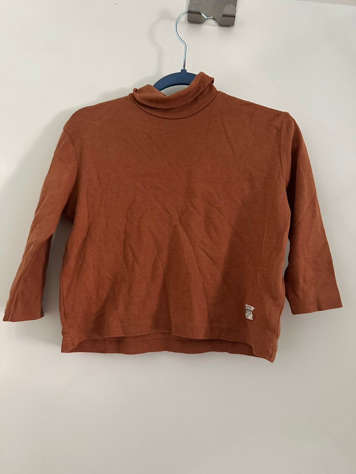 Baby Zara coltrui highneck oranje trui shirt col katoen 80, Ophalen of Verzenden, Zo goed als nieuw, Jongetje, Truitje of Vestje