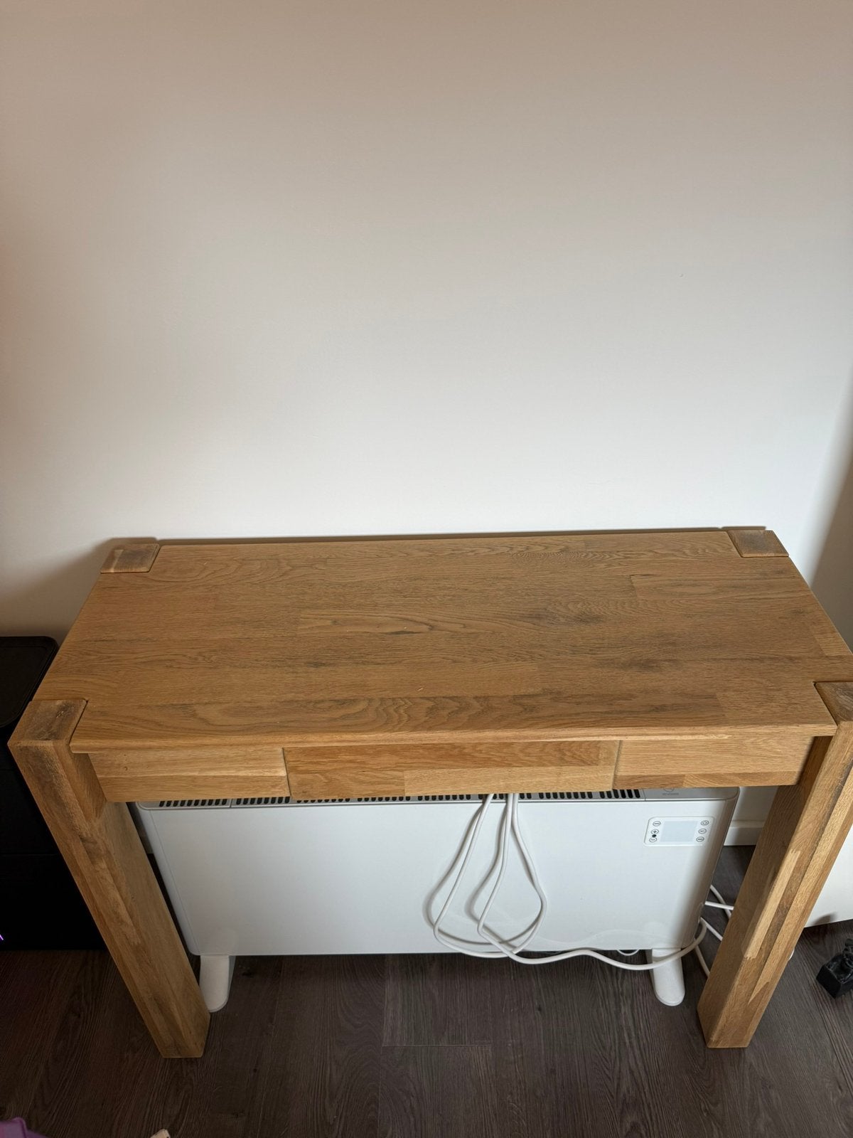 Stevige sidetable 100x40x78cm met lade van onbehandeld hout, Ophalen, Gebruikt, 50 tot 100 cm, Overige houtsoorten