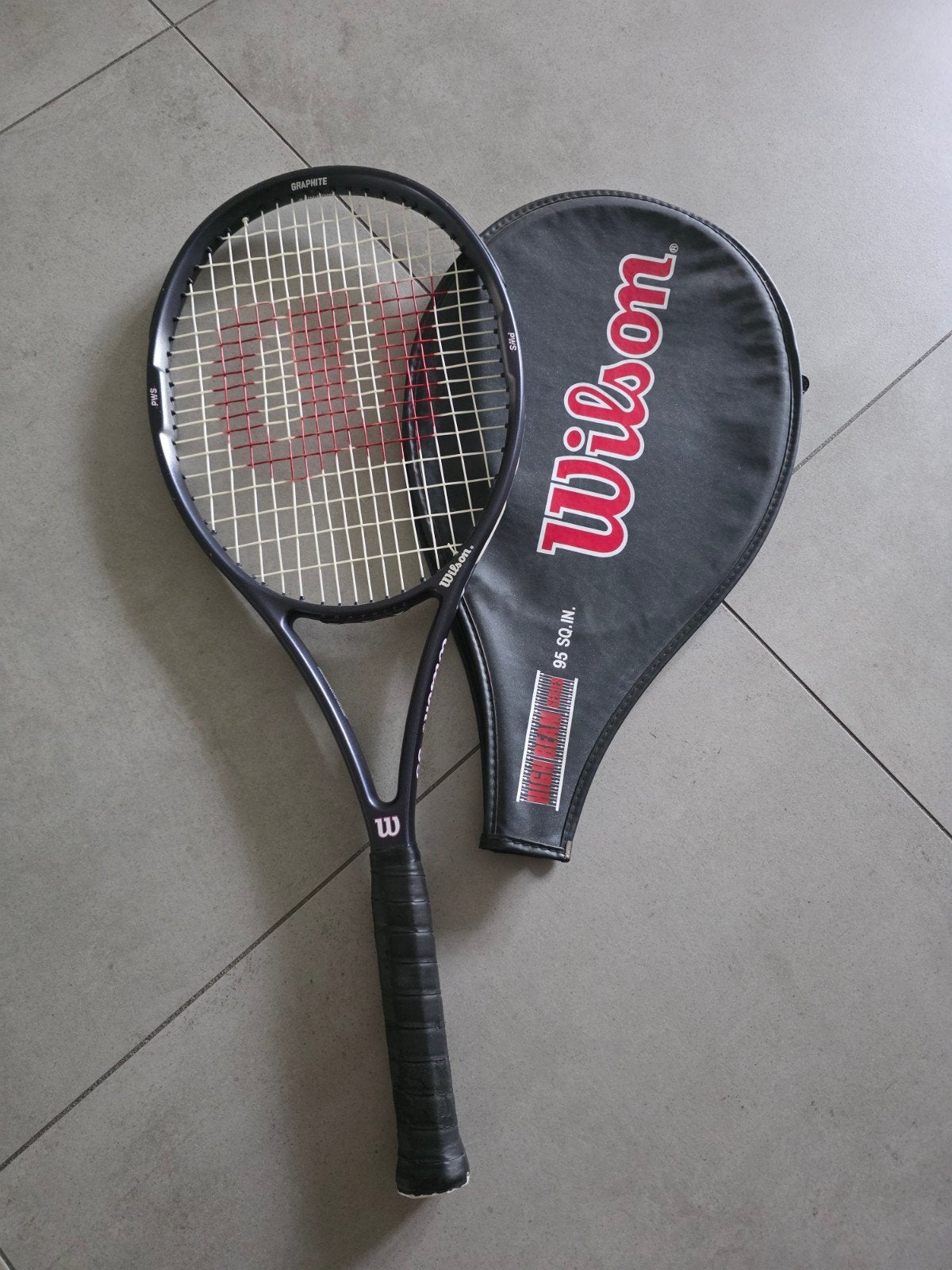 Wilson High Beam Graphite Tennisracket met hoes, Ophalen, Gebruikt, Wilson, Racket
