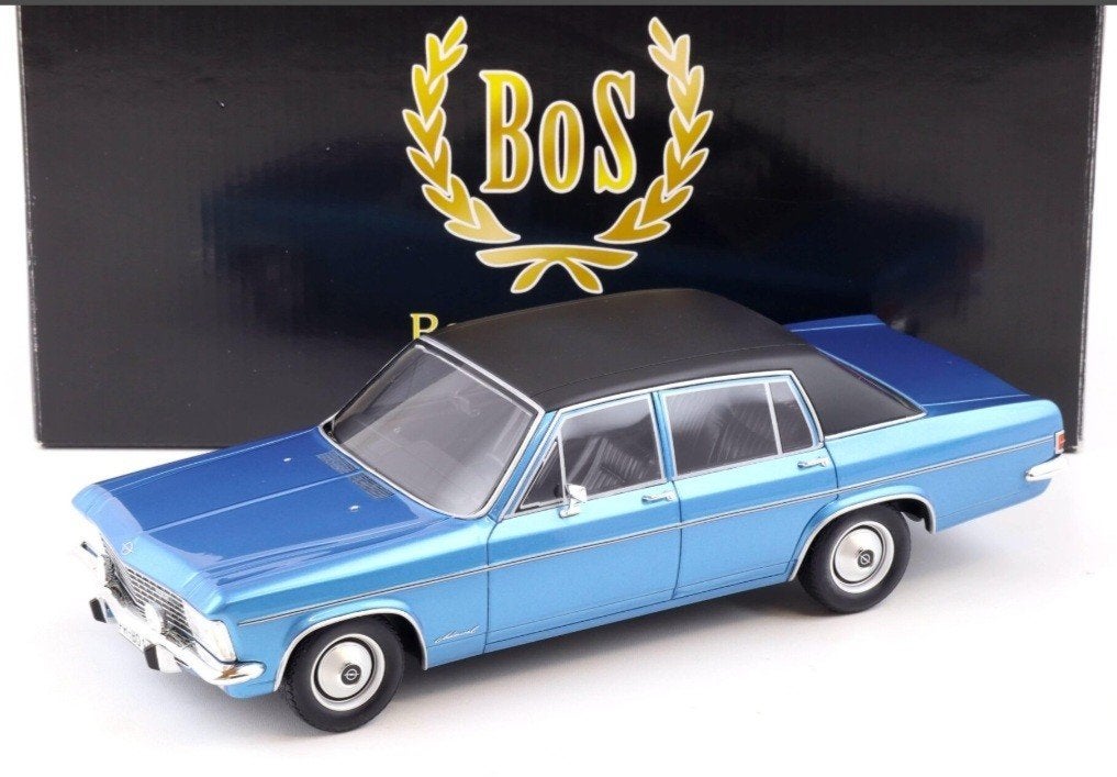 1:18 Opel Admiral B 2800S Blauw metallic Bos Models Uniek!!, Hobby en Vrije tijd, Modelauto's | 1:18, Ophalen of Verzenden, Nieuw