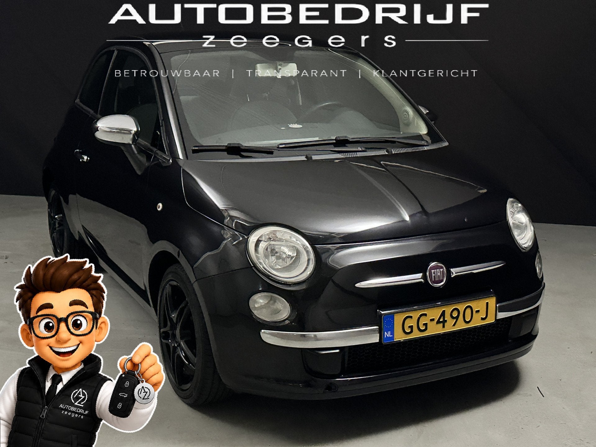 Fiat 500 1.2 Lounge Chrome *City*AC*NAP* (bj 2011), Auto's, Fiat, Euro 5, Gebruikt, 1242 cc, 4 cilinders