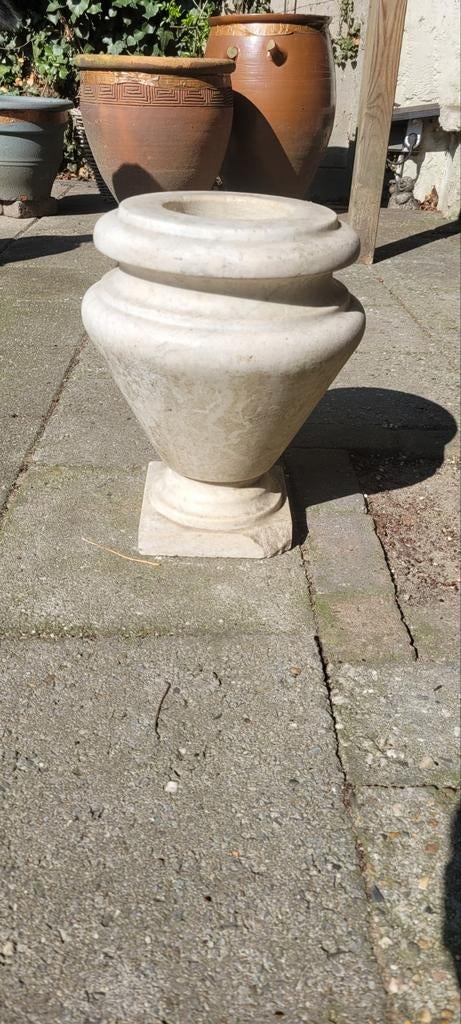 Marmeren zuil/sokkel voor bloemen, H30cm D24cm, Huis en Inrichting, Ophalen of Verzenden, Gebruikt