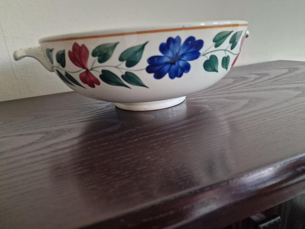 Vintage boerenbont serveerschaal Maastricht, Ophalen of Verzenden
