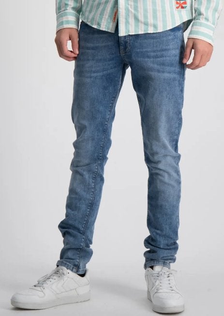 Stoere SCOTCH & SODA blauwe stretch jeans Tigger maat 16/176, Kinderen en Baby's, Kinderkleding | Maat 176, Broek, Verzenden, Zo goed als nieuw