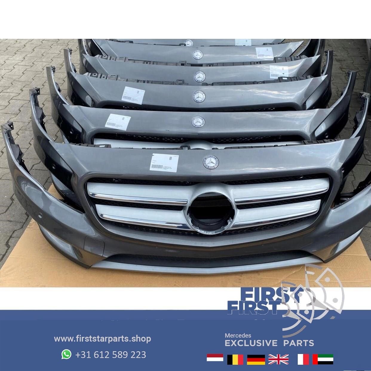 W156 GLA AMG VOORBUMPER COMPLEET 787 GRIJS ORIGINEEL Mercede, Gebruikt, -, Voor, Ophalen of Verzenden