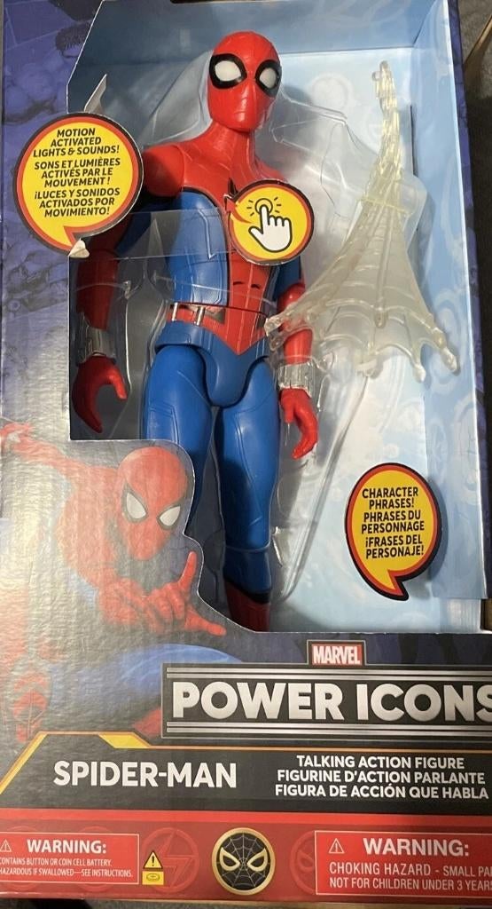 Marvel Spider-Man Talking Action Figure Power Icons, Ophalen of Verzenden, Nieuw