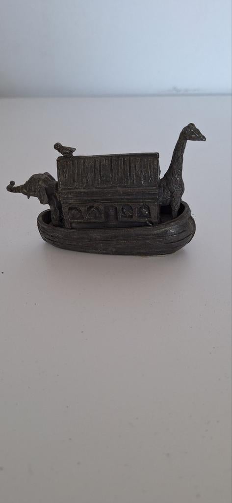 Wereldnatuurfonds Beeldje Ark van Noach, Antiek en Kunst, Antiek | Tin, Ophalen of Verzenden