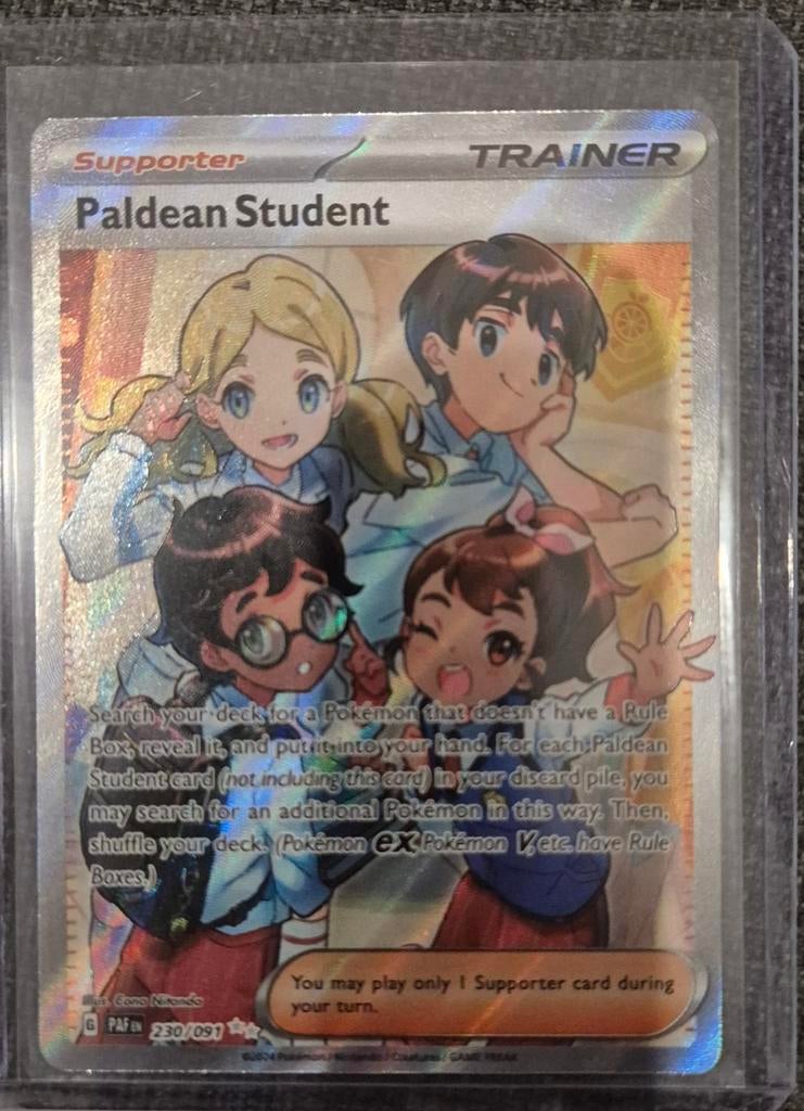 Paldean Student Trainer Kaart - Pokémon TCG, Ophalen of Verzenden, Nieuw, Losse kaart, Foil