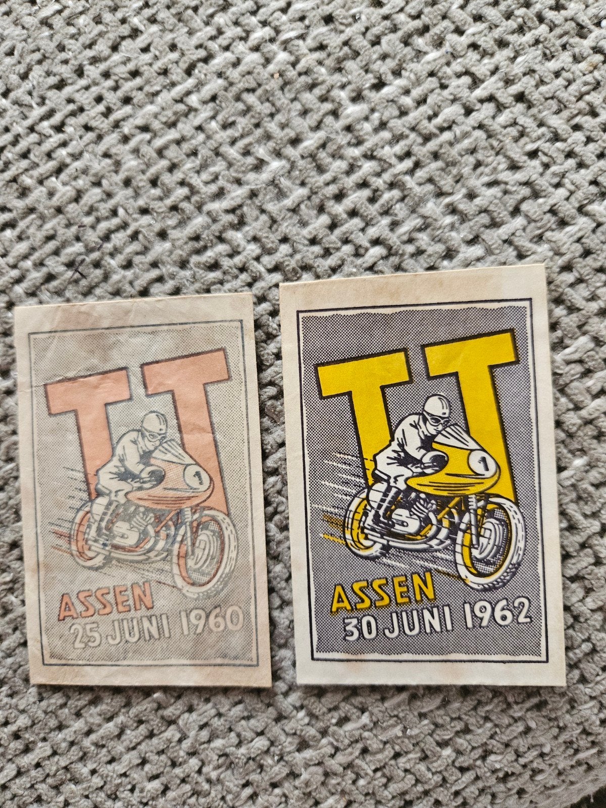 TT Assen 1960 & 1962 Motorrace suikerzakjes, Ophalen of Verzenden