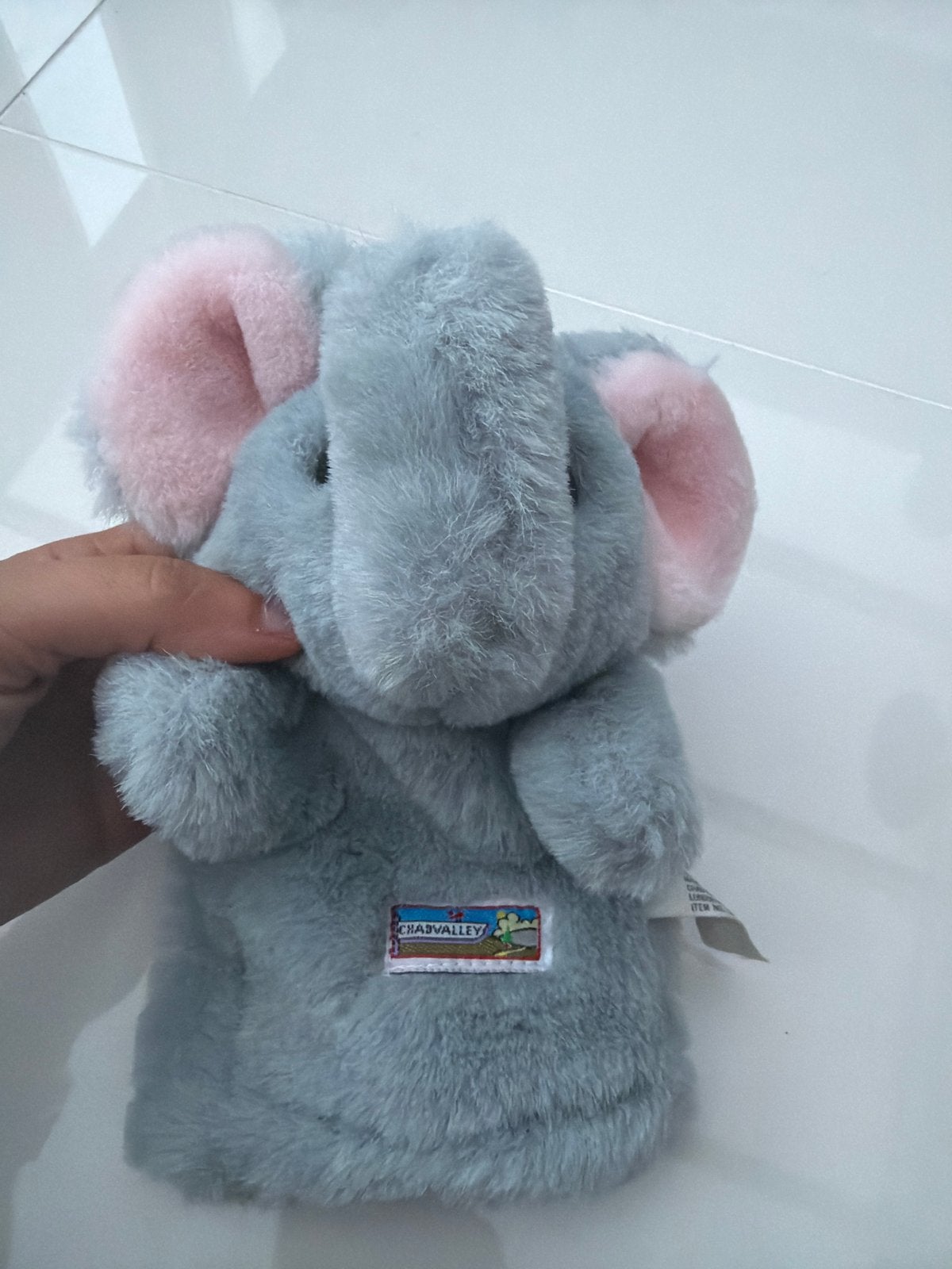 Chad Valley Olifant Handpop, Gebruikt, Overige merken, Overige karakters, Grijs