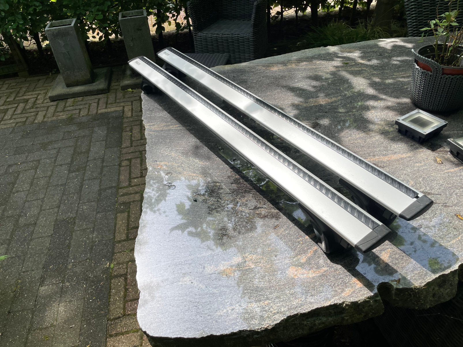 Thule dakdragers vaste open rails, Ophalen, Zo goed als nieuw
