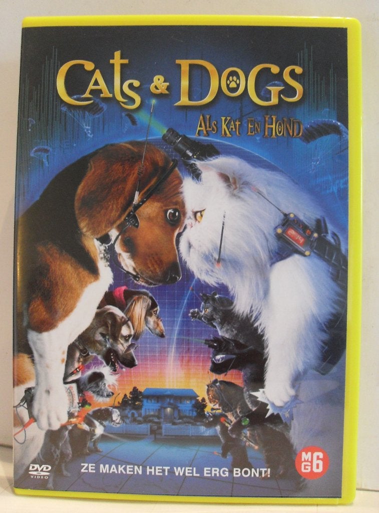 Cats & Dogs (originele dvd) als kat en hond, Nederlands, Nederlands, Ophalen of Verzenden, Zo goed als nieuw