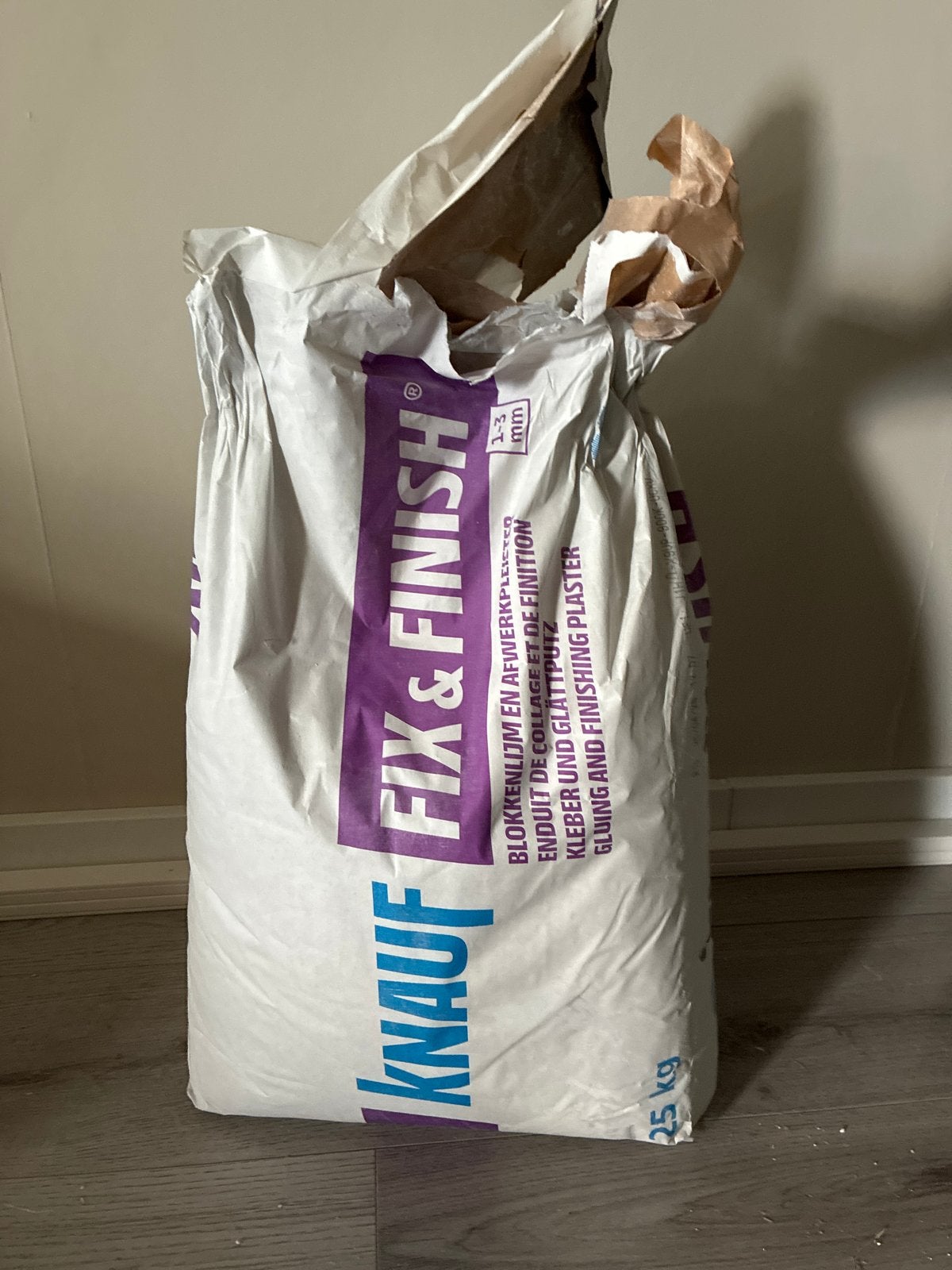 Knauf Fix & Finish pleister - 25 kg, Ophalen, Gebruikt