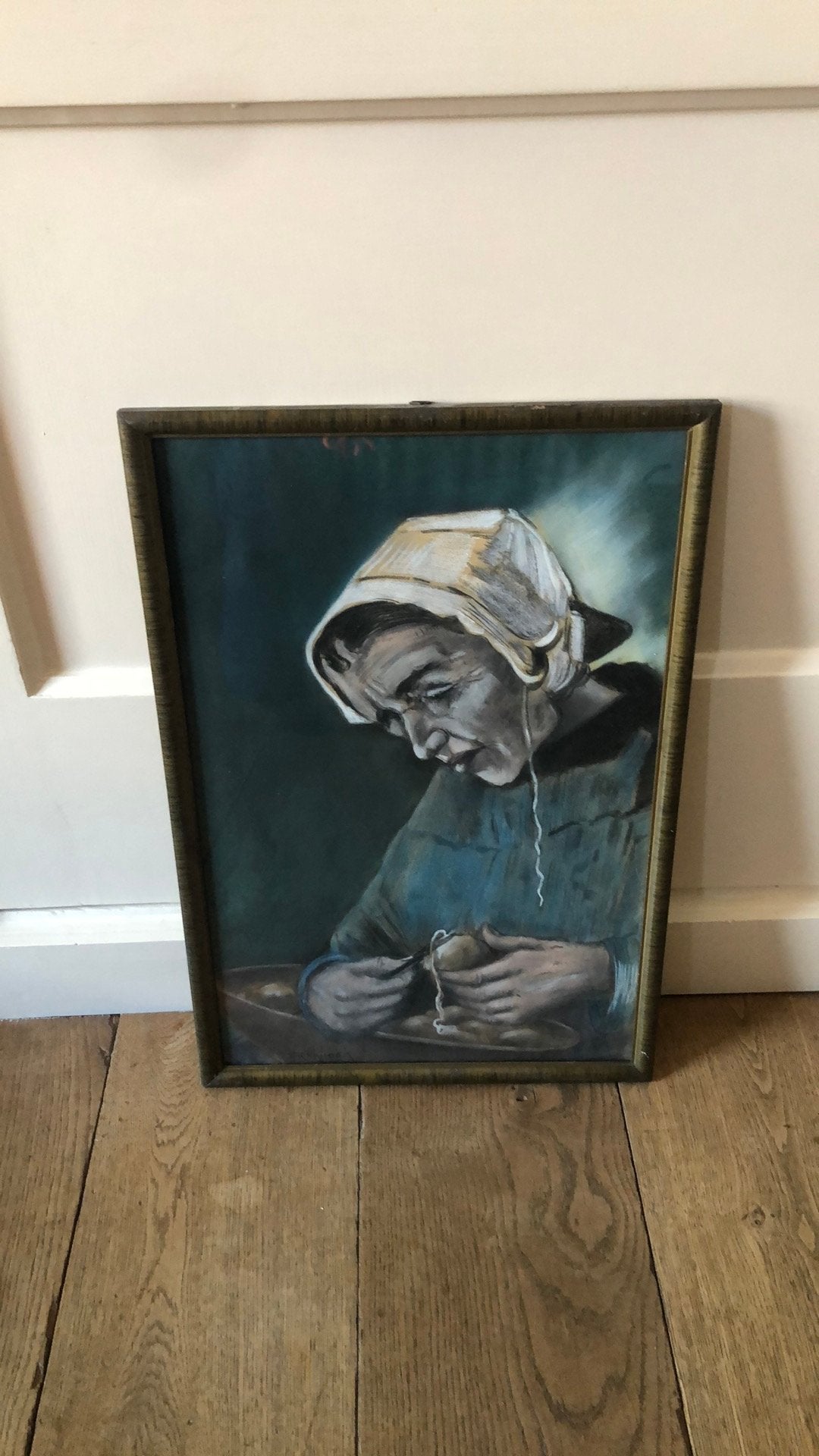 Antieke aquarel ( van Gogh afbeelding), Antiek en Kunst, Kunst | Schilderijen | Klassiek, Ophalen of Verzenden