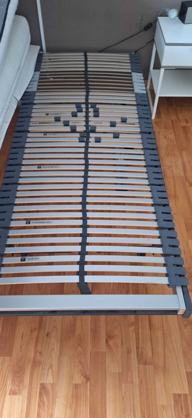 Bedbodem verstelbaar 2 xet 1 auping matras, Ophalen of Verzenden, Gebruikt, Eenpersoons, 80 cm