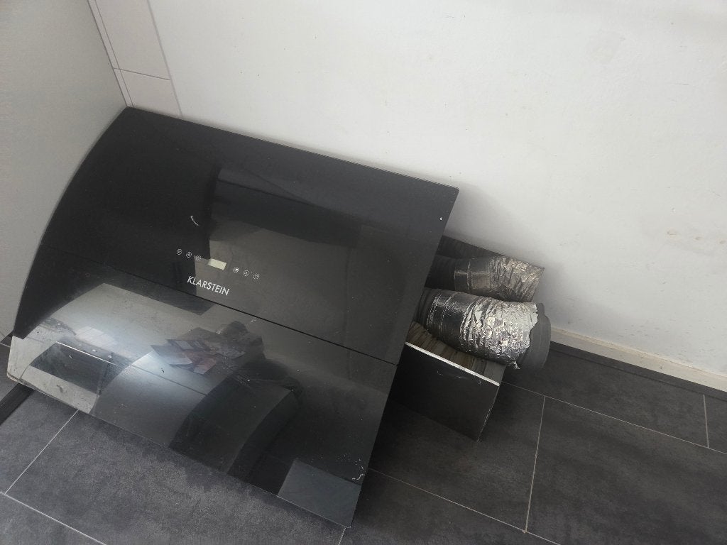 Klarstein Afzuigkap 90 cm breed - Zwart, Ophalen, Gebruikt, Wandschouwkap, Vrijstaand