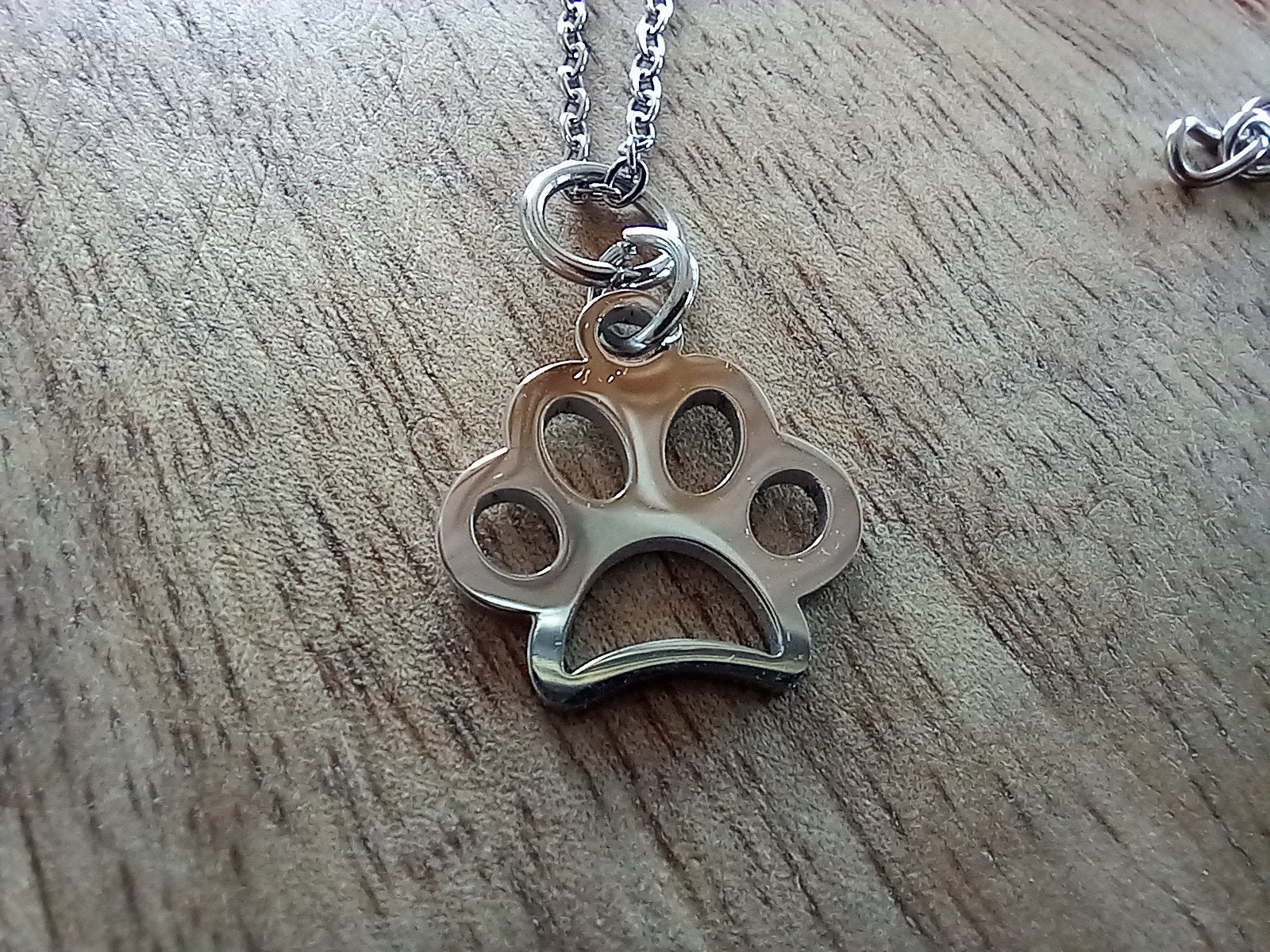 schattige ketting met pootje van hond / huisdier, Ophalen of Verzenden, Nieuw, Zilver, Overige materialen