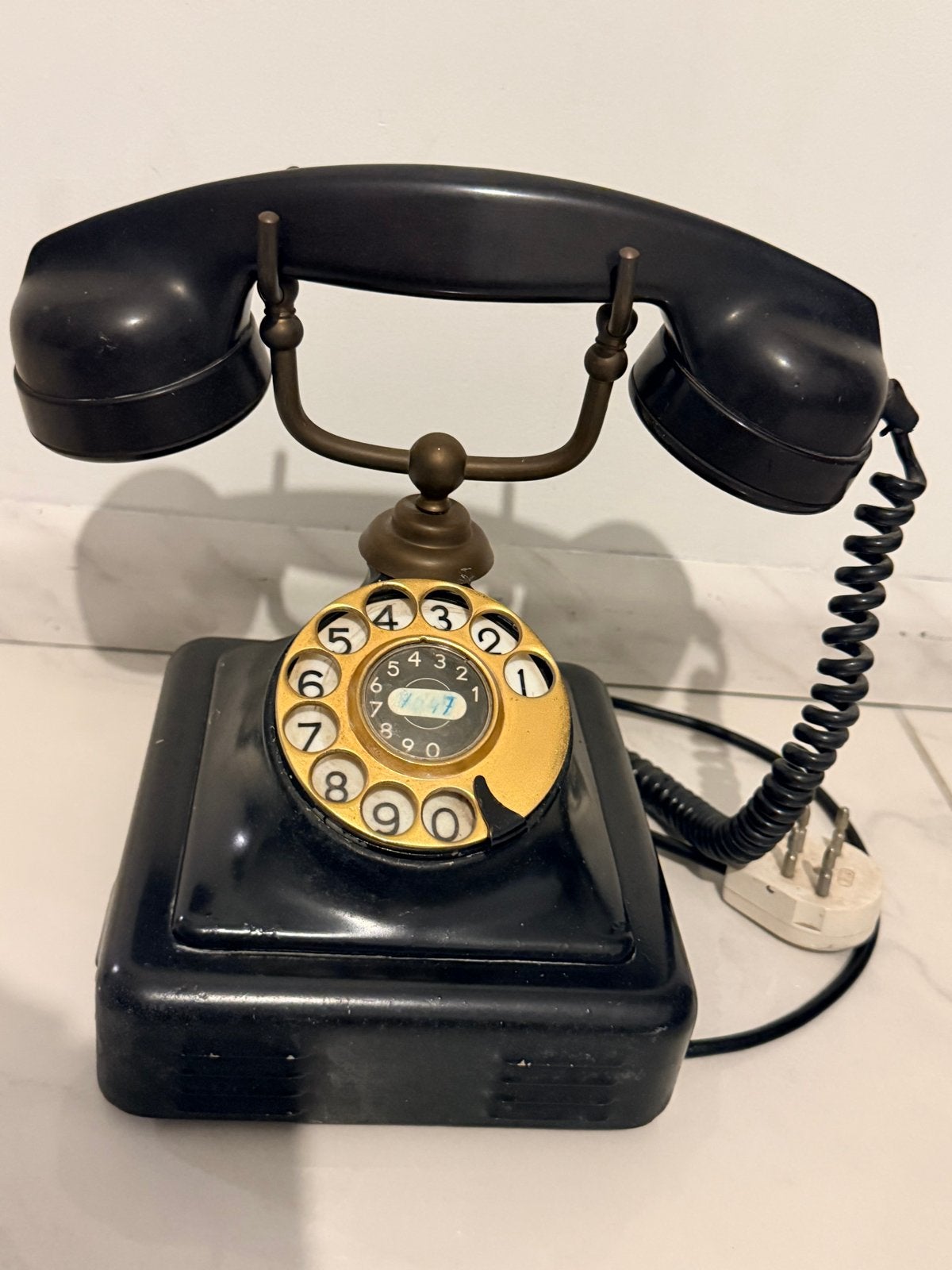 Vintage Telefoon met Draaischijf - Zwart, Ophalen of Verzenden