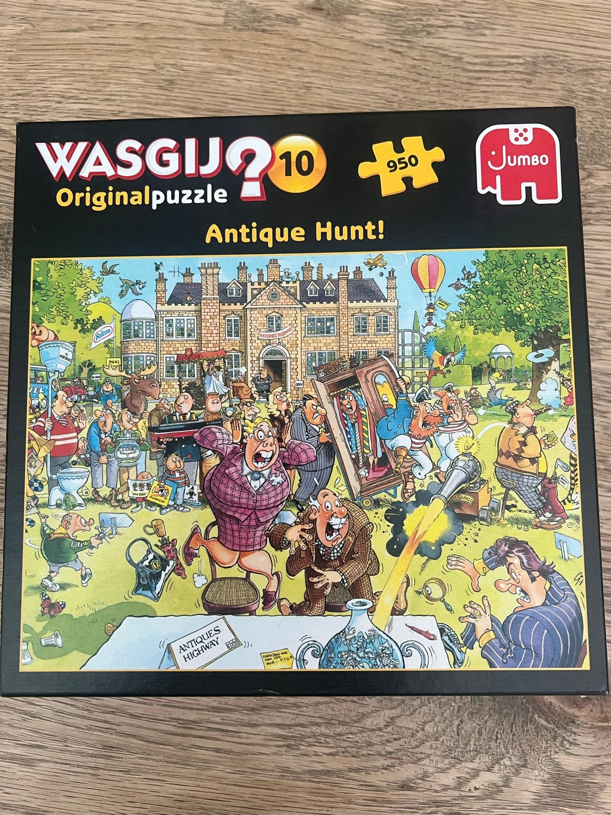 WASGIJ? Originalpuzzel 10 - Antique Hunt! (950 stukjes), Ophalen of Verzenden, 500 t/m 1500 stukjes, Zo goed als nieuw, Legpuzzel