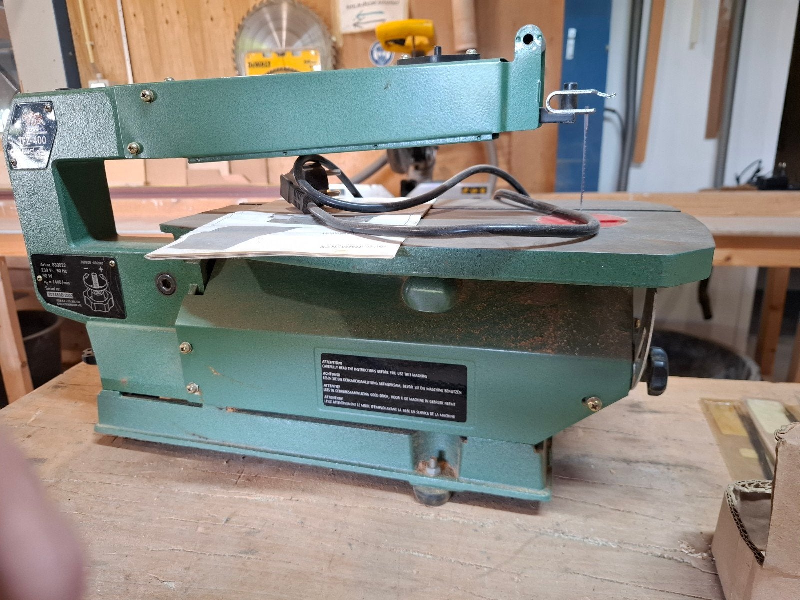 Top Craft TFZ-400 Figuurzaagmachine, Ophalen, Zo goed als nieuw, Top Craft, 30 tot 70 mm