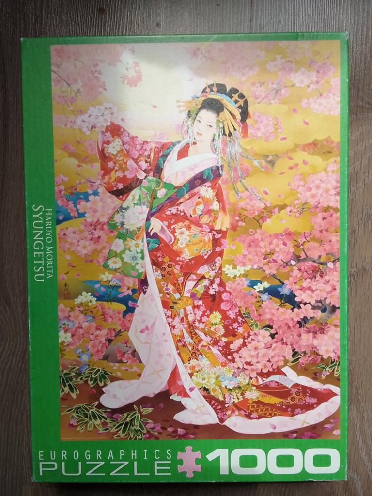 Eurographics Haruyo Morita Syungetsu Legpuzzel 1000 stukjes, Ophalen of Verzenden, 500 t/m 1500 stukjes, Gebruikt, Legpuzzel