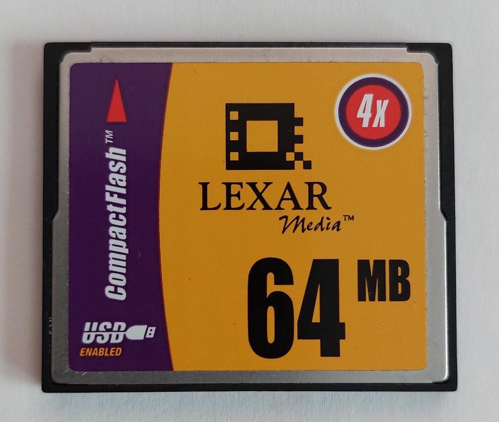 Lexar 64MB Compact Flash Card, Gebruikt, Lexar, Minder dan 2 GB, Ophalen of Verzenden