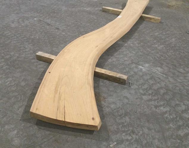 Massieve Eiken Plank - 300 cm lang, Doe-het-zelf en Verbouw, Hout en Planken, Ophalen, Gebruikt, Eiken, Plank