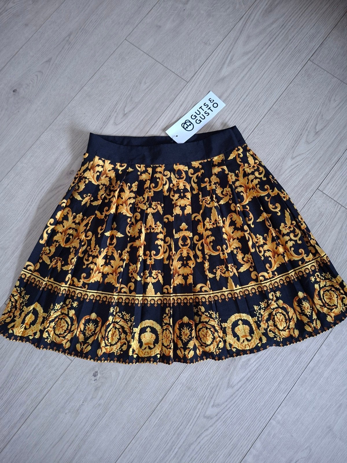 Guts & Gusto rokje met barokprint, maat M, nieuw, Kleding | Dames, Rokken, Maat 38/40 (M), Guts & Gusto, Zwart, Nieuw