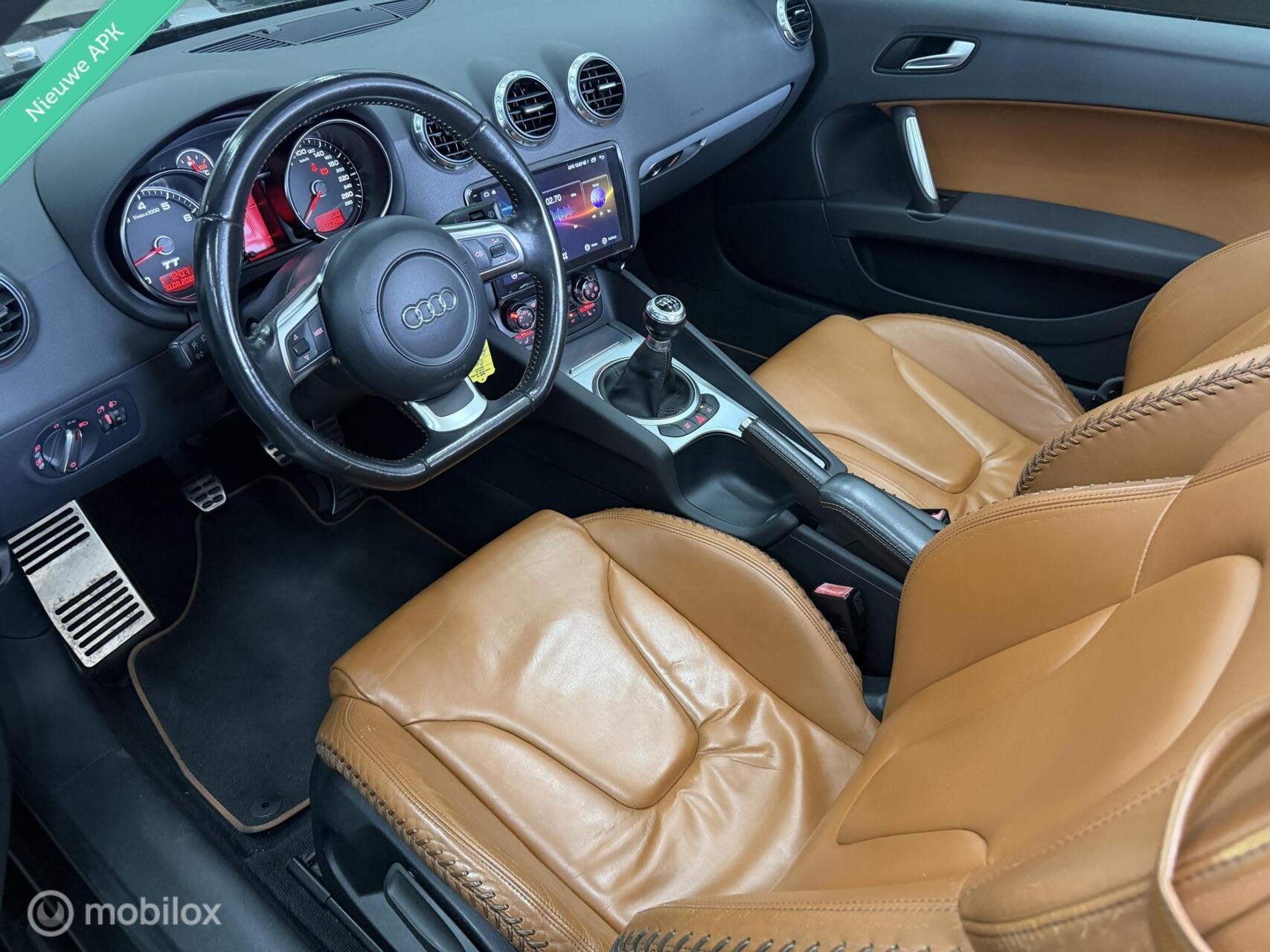 Audi TT Roadster 2.0 TFSI|Leder|CarPlay|Cruise|Clima|Stoel v, Auto's, TT, Gebruikt, 4 cilinders, Zwart