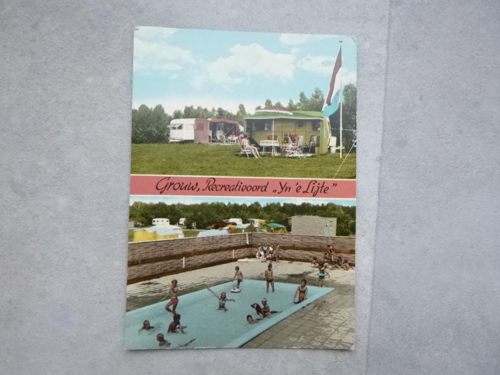 Grouw, camping Yn'e Lijte /zwembad 1975, Verzenden, 1960 tot 1980, Gelopen, Friesland