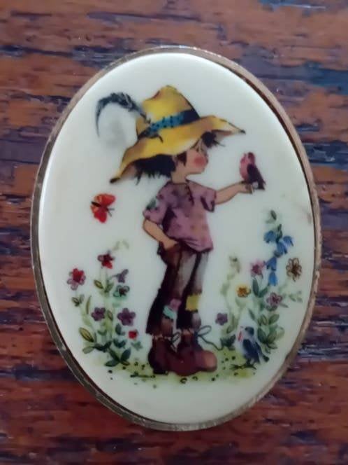 vintage das sjaal speld houder dasspeld sierspeld, Ophalen of Verzenden, Dames, Onbekend