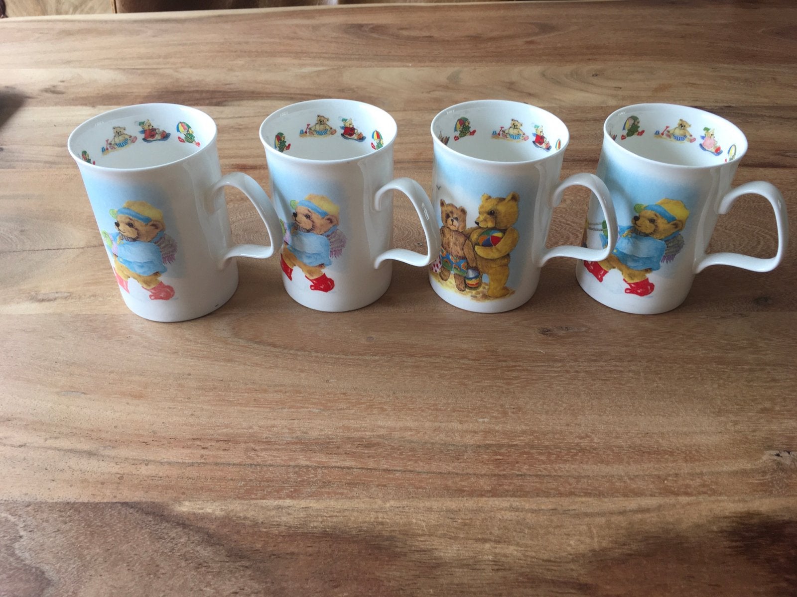 4 Playtime Teddy mokken van Roy Kirkham - Zo goed als nieuw, Overige merken, Vintage, Zo goed als nieuw, Porselein