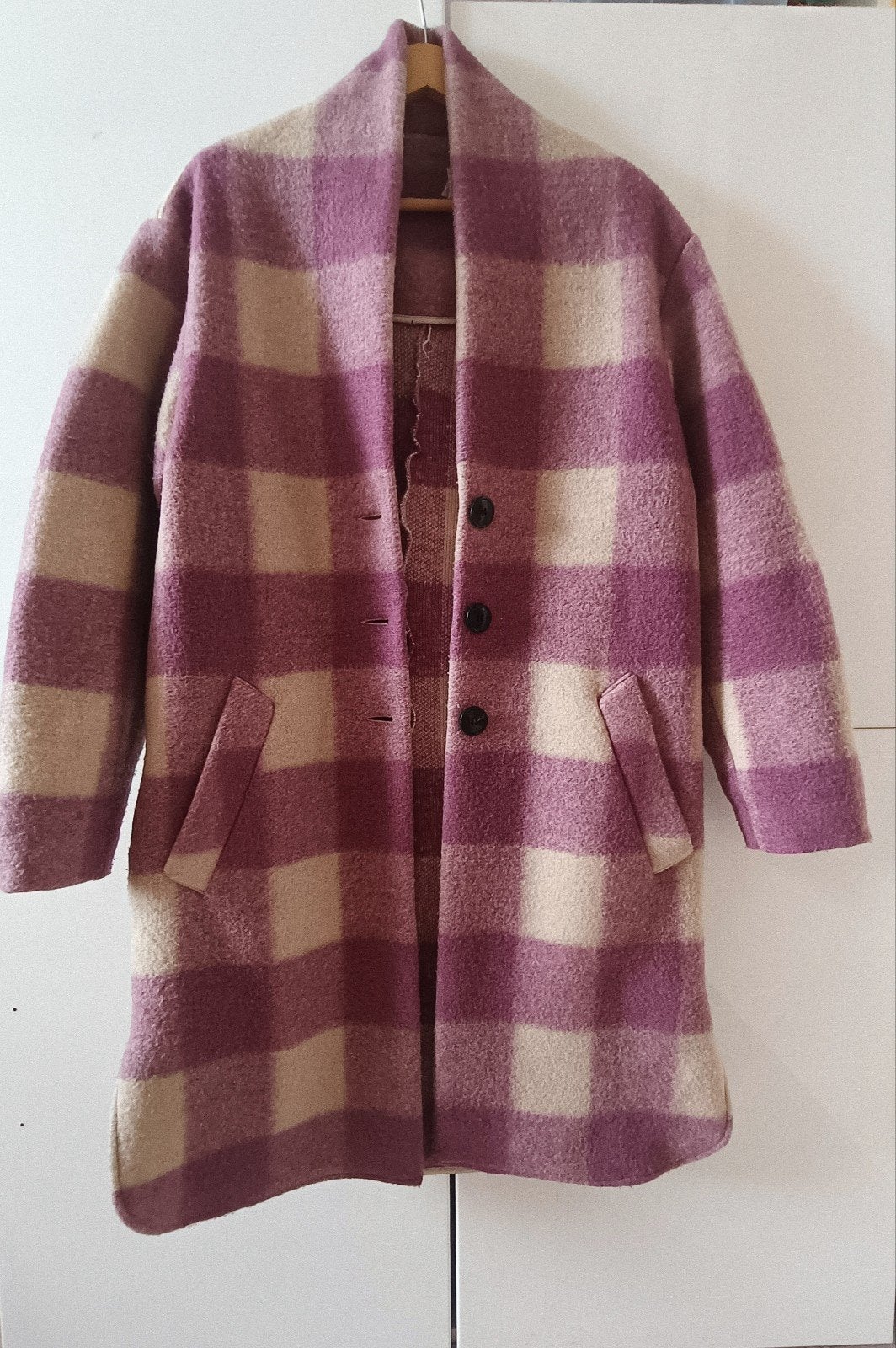 Lange winterjas Isabel Marant (S), Kleding | Dames, Paars, Ophalen of Verzenden, Maat 36 (S), Isabel Marant Etoile