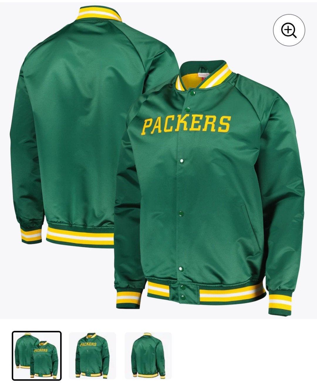 Mitchell & Ness Green Bay Packers Varsity Jacket XL, Mitchell & Ness, Maat 56/58 (XL), Ophalen of Verzenden, Zo goed als nieuw