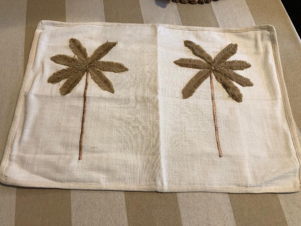 Kussen hoes palmboom nieuw 40x60 Bali, Huis en Inrichting, Verzenden, Nieuw, Overige kleuren, Rechthoekig