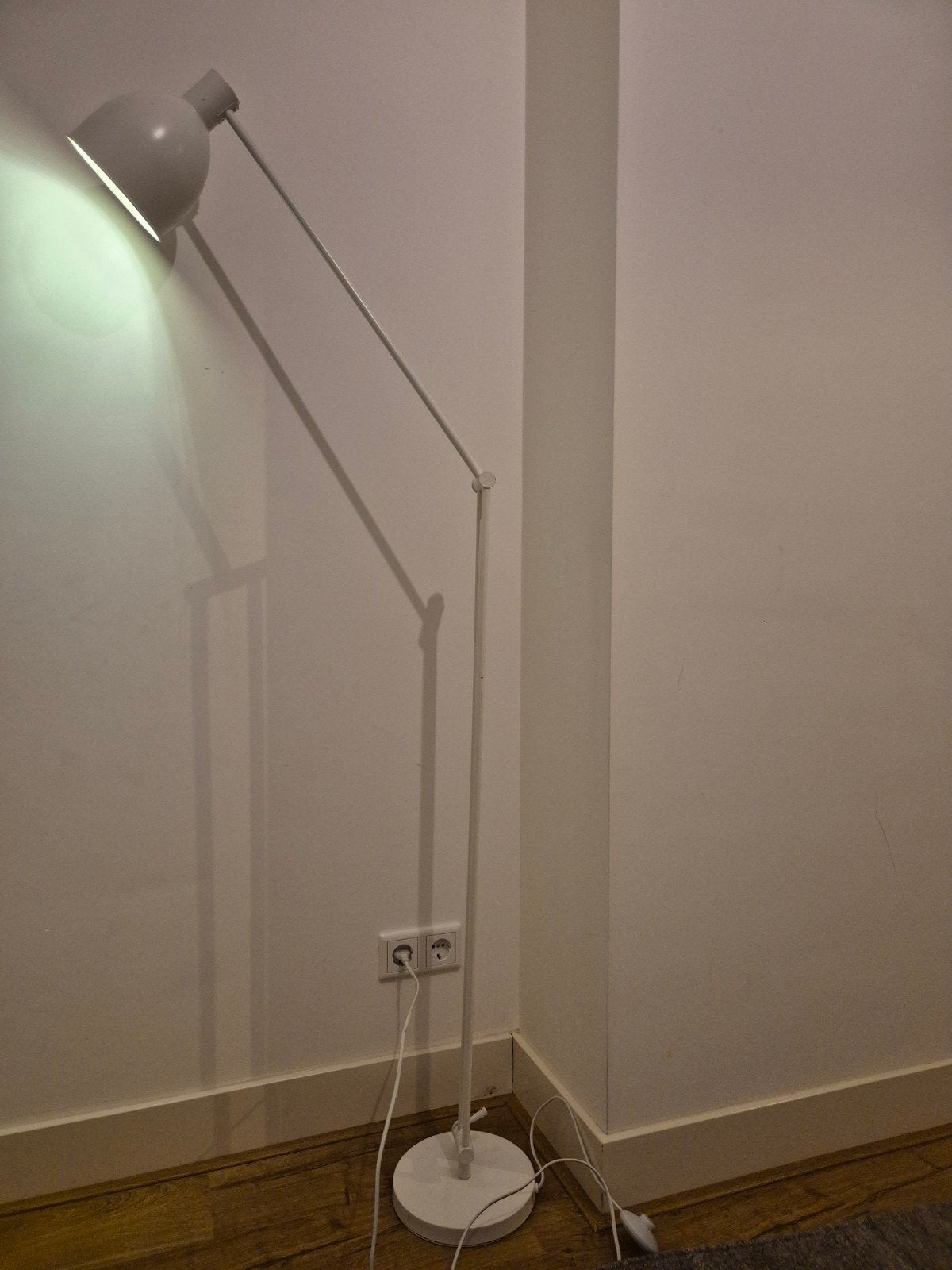 Witte stalamp, Ophalen, Gebruikt, E27 (groot), Metaal