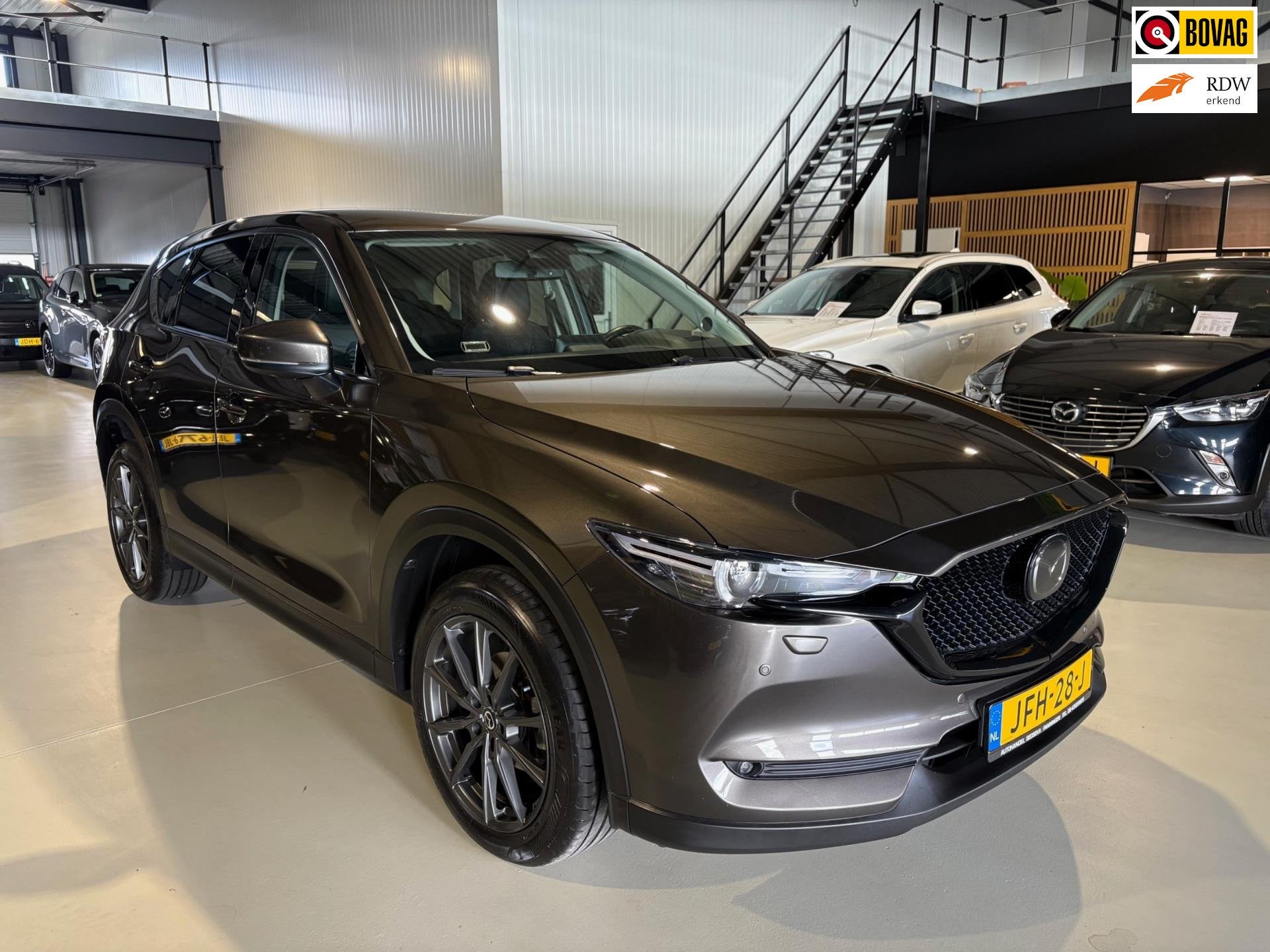 Mazda CX-5 2.5 SkyActiv-G 194 GT-M 4WD leder adaptive cruise, Auto's, Dealer onderhouden, Gebruikt, Euro 6, 4 cilinders