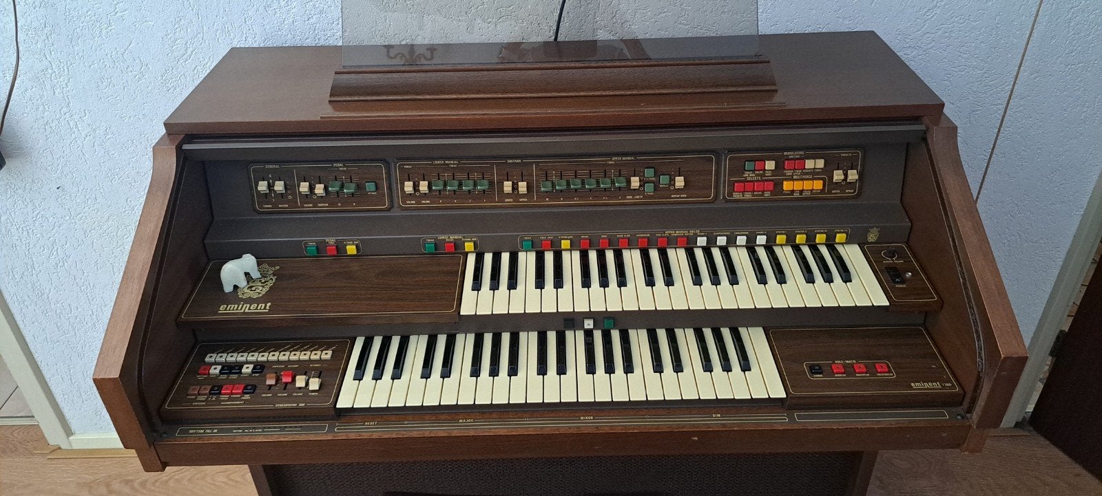 Elektronisch orgel met 2 klavieren en pedalen, Ophalen, Gebruikt, 2 klavieren, Orgel