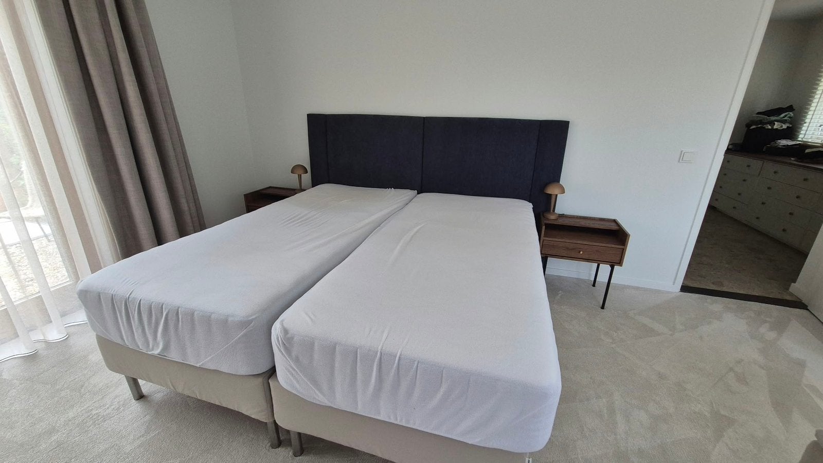 Boxspring 2x Ikea Espevar, Huis en Inrichting, Ophalen, Gebruikt, 90 cm, Beige